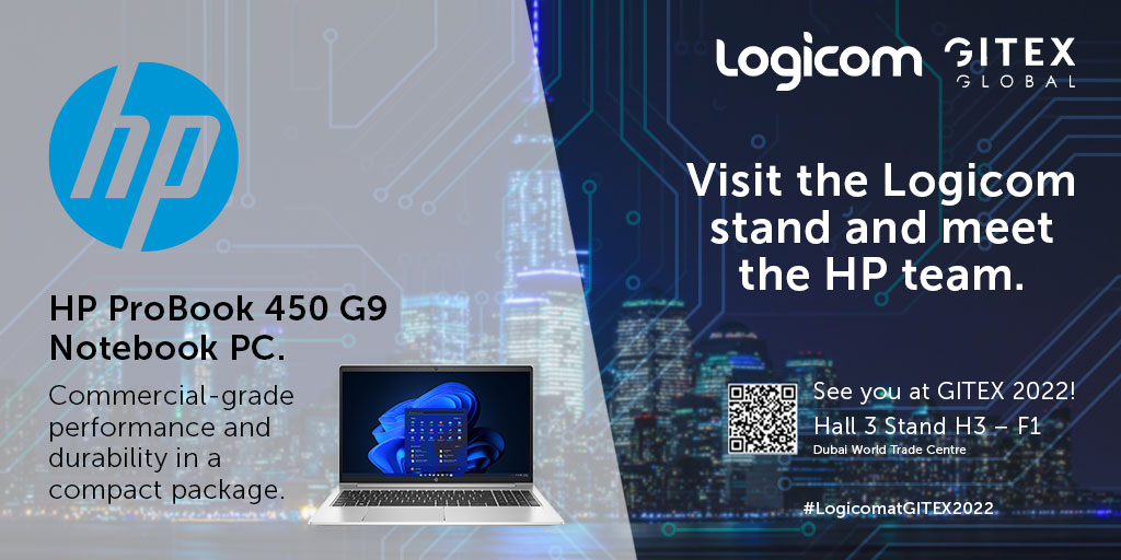 LogicomDisti's tweet image. The HP team will be at the Logicom Stand during #GitexGlobal2022 with all the details you need to know about the HP Probook 450 G9 Notebook PC.

Visit: ow.ly/Yoif50KUsS8 to learn more &amp;amp; schedule your meetings.

#LogicomGitex2022