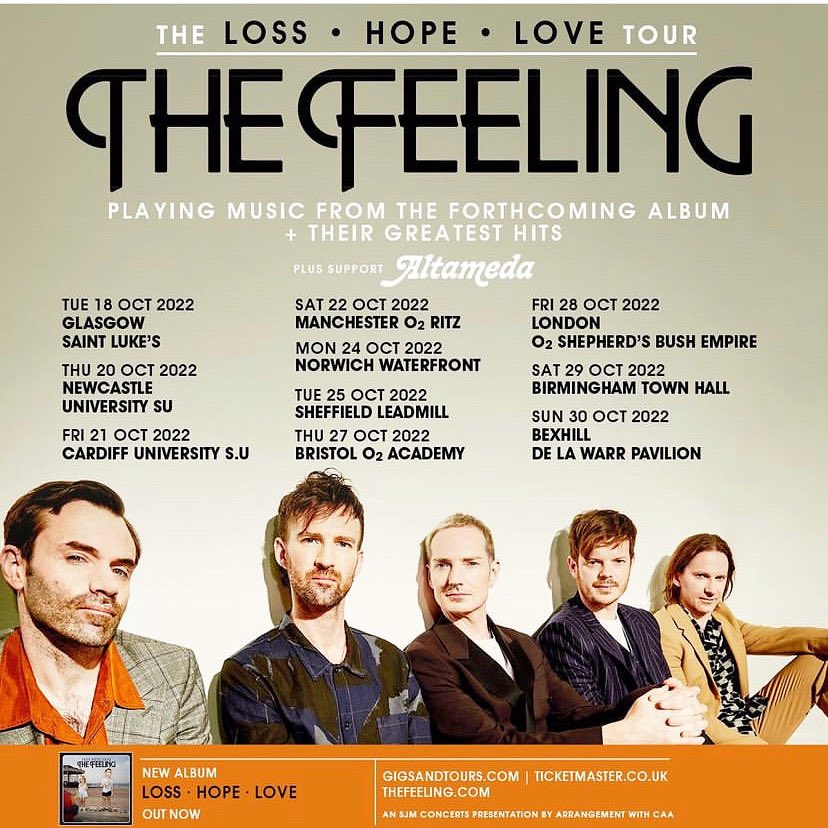 thefeeling's tweet photo. Just 10 days to go until we hit the road for our first UK tour in four years playing songs from our new album https://t.co/hNpmRDJBal and of course all of our hit singles, favourites from 12 stops and home and all our other albums. We cannot wait! https://t.co/EGxcdfjp6a 🙌❤️ https://t.co/u56HElxEb7