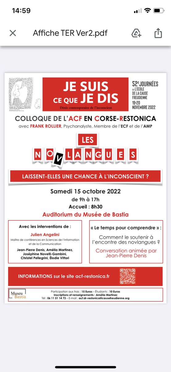 ACFRestonica's tweet photo. COLLOQUE ACF en Corse-Restonica 
❗️J-7 ❗️
⚠️ Nouvelle Affiche 
⚠️ Programme https://t.co/b3jzfc0KD8
