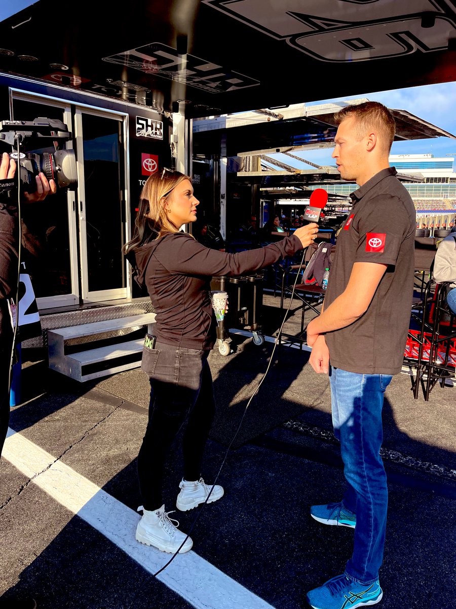 SamHuntRacing's tweet image. A little morning media action for @kvyatofficial with @its_jpunch 🎥

#TeamToyota | #DriveForTheCure250