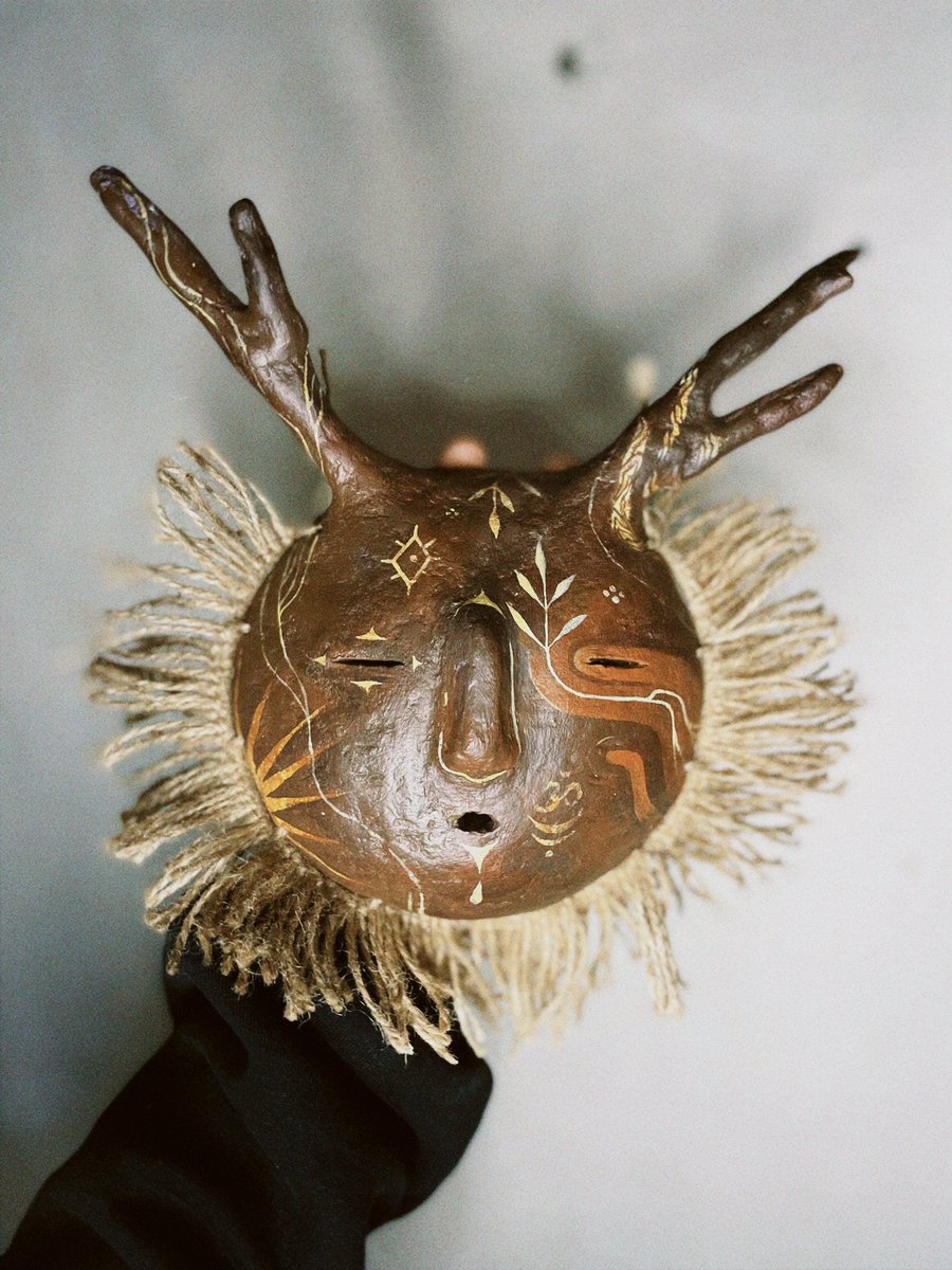 Created a new papier mache mask! For sale 🧿
#papiermache