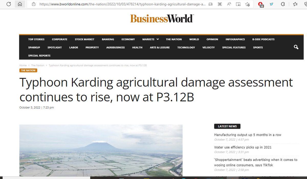 budge_nudge's tweet photo. @Simply_Clinton @bongbongmarcos Speech delivered on Oct 6, while on Oct 3 DA assessed #Karding's damage to agriculture has breached 3 billion pesos based on validated reports from affected regions. Sino na nga Agri Sec.? Tagabasa lang ng speech? 

Guess what direct cash DA offers to farmers (again)? 25k loans! https://t.co/5i6p5U7knz