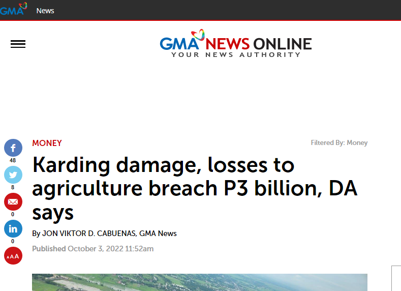 budge_nudge's tweet photo. @Simply_Clinton @bongbongmarcos Speech delivered on Oct 6, while on Oct 3 DA assessed #Karding's damage to agriculture has breached 3 billion pesos based on validated reports from affected regions. Sino na nga Agri Sec.? Tagabasa lang ng speech? 

Guess what direct cash DA offers to farmers (again)? 25k loans! https://t.co/5i6p5U7knz