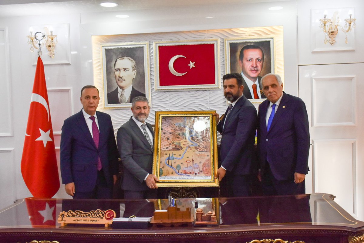 AvEkremOlgac's tweet photo. 📍AK Parti Siirt İl Başkanlığımız

Maliye Bakanımız Sayın @NureddinNebati İl Başkanlığımızı ziyarette bulunarak teşkilatlarımız ile bir araya geldi.

Maliye Bakanımız Sayın Dr.Nureddin Nebati’ye teşriflerinden dolayı teşekkür ederiz. https://t.co/U2k9De02G5