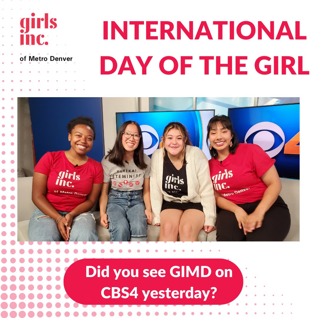 GirlsIncDenver's tweet photo. Did you see Girls Inc. of Metro Denver on CBS4 yesterday afternoon? 

No worries! You can still hear Girls Inc. girls talk about why they are participating in today's Denver Women’s March: https://t.co/gESCnCiqND https://t.co/6CQBV6KNLe