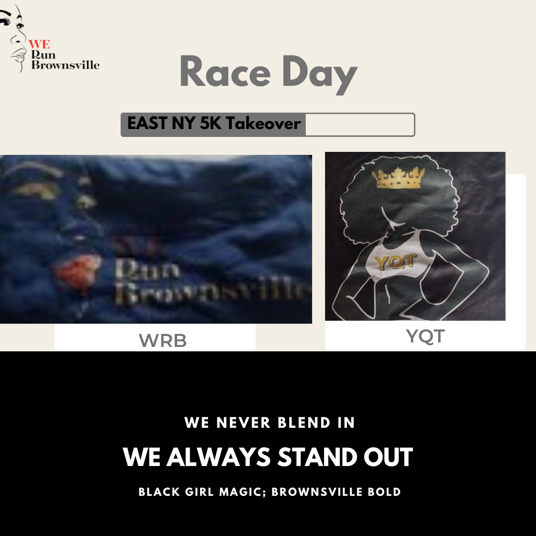 It’s Race Day! Team WRB and our YQT’s are ready. Black Girl Magic. Brownsville Bold 
Connect with us werunbrownsville.org #WeRunBrownsville⠀⠀⠀⠀⠀⠀⠀⠀⠀
#Shevibrant#Activeactivism #WeRunWell  #Brooklyn #Brownsville #NewYork      
#RunningForOurHood #