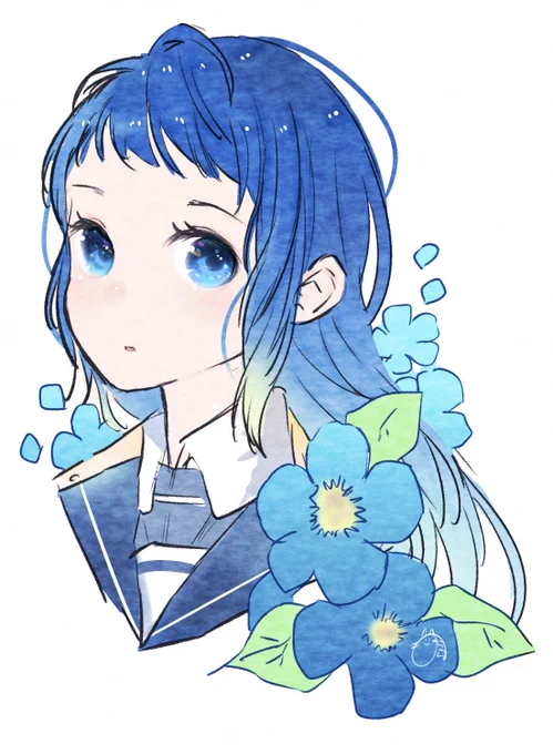 寝る前お絵描き。艦これ 五月雨 