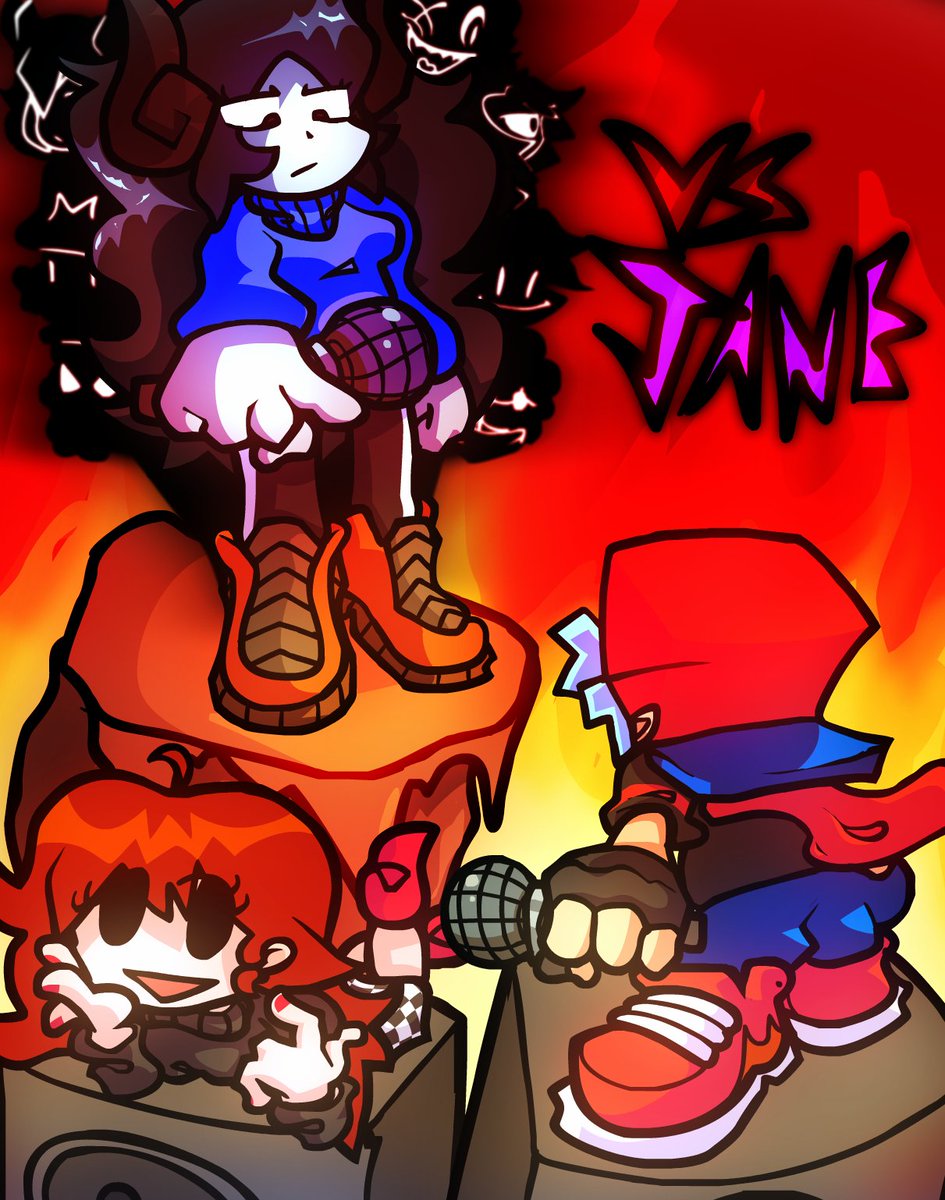 FnfVsJane's tweet photo. VS Jane Promo Art 
Art By @Quin0oo0 https://t.co/L9OWS71pjf