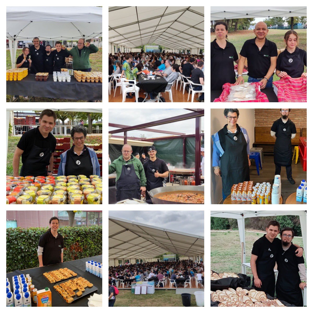 El personal del inouthostel.com avui servint els àpats (esmorzar per 150, aperitiu i dinar per 2.500 persones) del #CharityDay del <a href="/HPEspana/">hpespana</a> a <a href="/StCugatInforma/">Sant Cugat informa</a> Gràcies mils per un any més d’aquest encarreg que tant ens honora i ens agrada servir <a href="/evablancat/">Eva Blanco</a>
