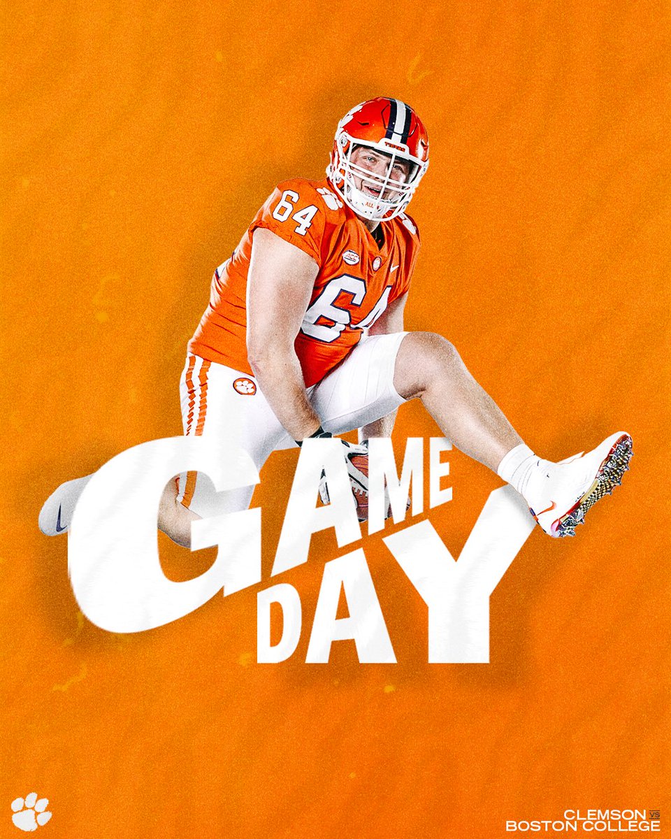 GET UP!! IT IS GAME DAY!!

Game info ➡️ clemsontigers.com/gameday/