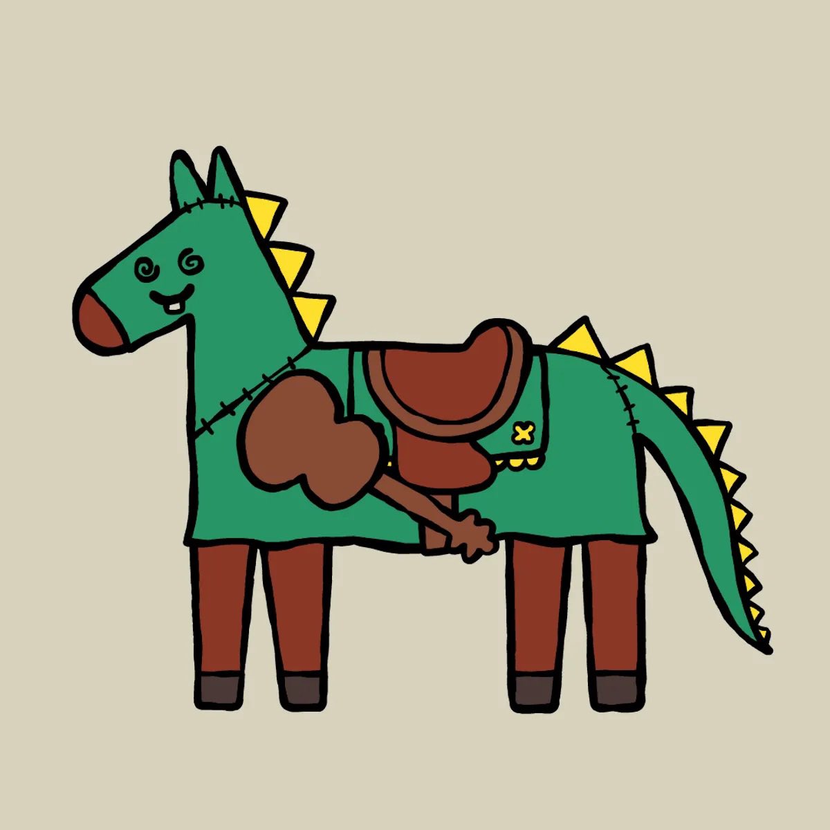 Let’s start this day off with a fun giveaway! 🤠❤️🐴

Like + RT + Best answer gets this horse AIRDROPPED 🐴🎁

You wander into Saloon and over hear this “Dragon” explaining his rationale for the costume. What’s he/she saying? 🐉