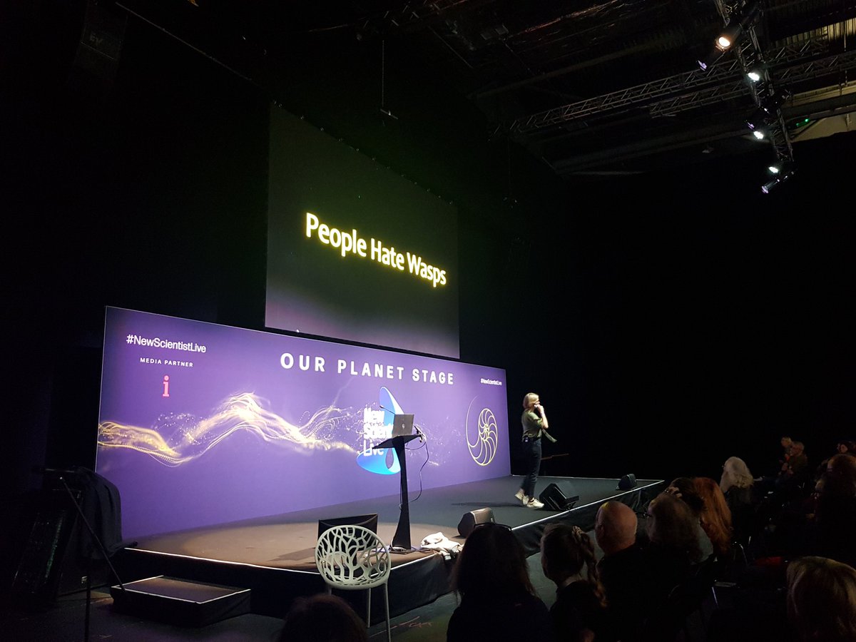 alisonge's tweet photo. "People HATE wasps". Not after this talk by @WaspWoman Seirian Sumner #NewScientistLive https://t.co/XkXFXsqC1T