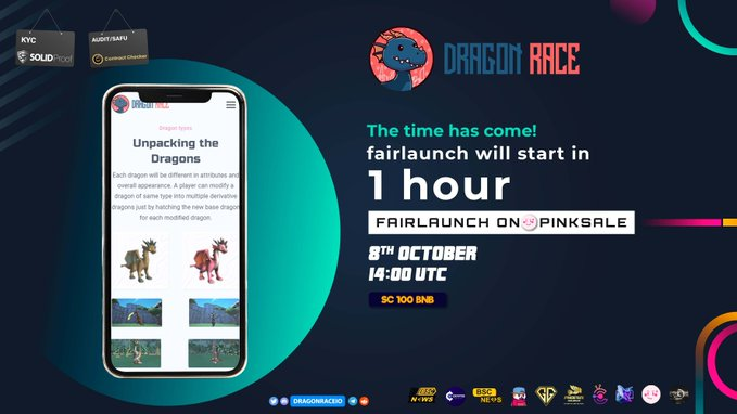 Cryptoz_Ape's tweet photo. @Dragonraceio Play 2 Earn Reward Up to 50$ Per Race.
Different Tracks, 2/6/8 Players Play at same time.
Enjoy https://t.co/eUDR6feXVX game and earn reward.
Link: https://t.co/MLwOPlvGQ4
#Dragonrace #Dragace #SAFU #PINKSALE #GameFi #Binance #BSC #Presale #FairLaunch https://t.co/MmWC518Q2L