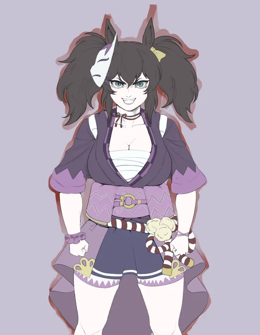 #このタグをみた人はド正面イラストを貼る 便乗ですウマ娘 チェンソーマン チャー研 