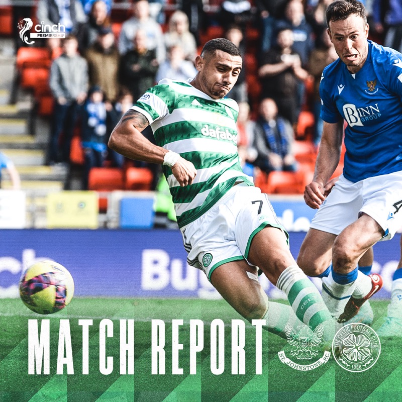 CelticFC's tweet photo. 📰 The Celts never stop!

🟢⚪️ Match Report ⤵️

#STJCEL | #cinchPrem | #COYBIG🍀
