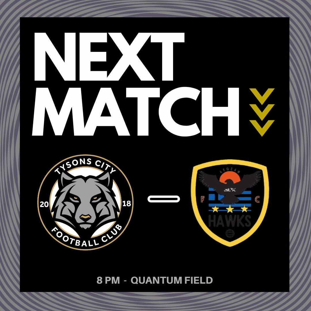 Big matchup tonight as we go head to head with <a href="/aegeanhawksfc/">Aegean Hawks FC</a>. Can the boys put an end to their undefeated run? 😤💪 #morethanateam #TCFC