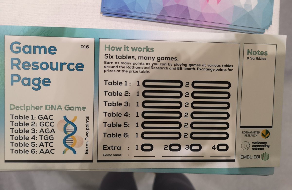 Come and join us at stand D16 <a href="/newscientist/">New Scientist</a> today. Gain some points to exchange for some amazing prizes! Next DNA extraction session at 3pm. <a href="/engageWCS/">Wellcome Connecting Science Engagement and Society</a> <a href="/Rothamsted/">Rothamsted Research</a> <a href="/BS_PP/">British Society for Plant Pathology</a> <a href="/emblebi/">EMBL-EBI</a> <a href="/ensembl/">Ensembl</a> #pathologyNSL