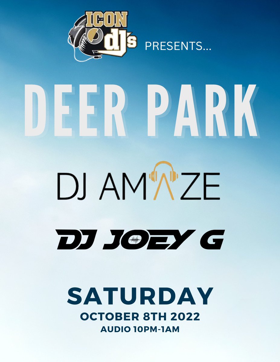 Saturday night  <a href="/deerparktavern/">Deer Park Tavern</a>  with Dj Joey G and <a href="/djamaze/">DJ AMAZE</a> Audio 10pm