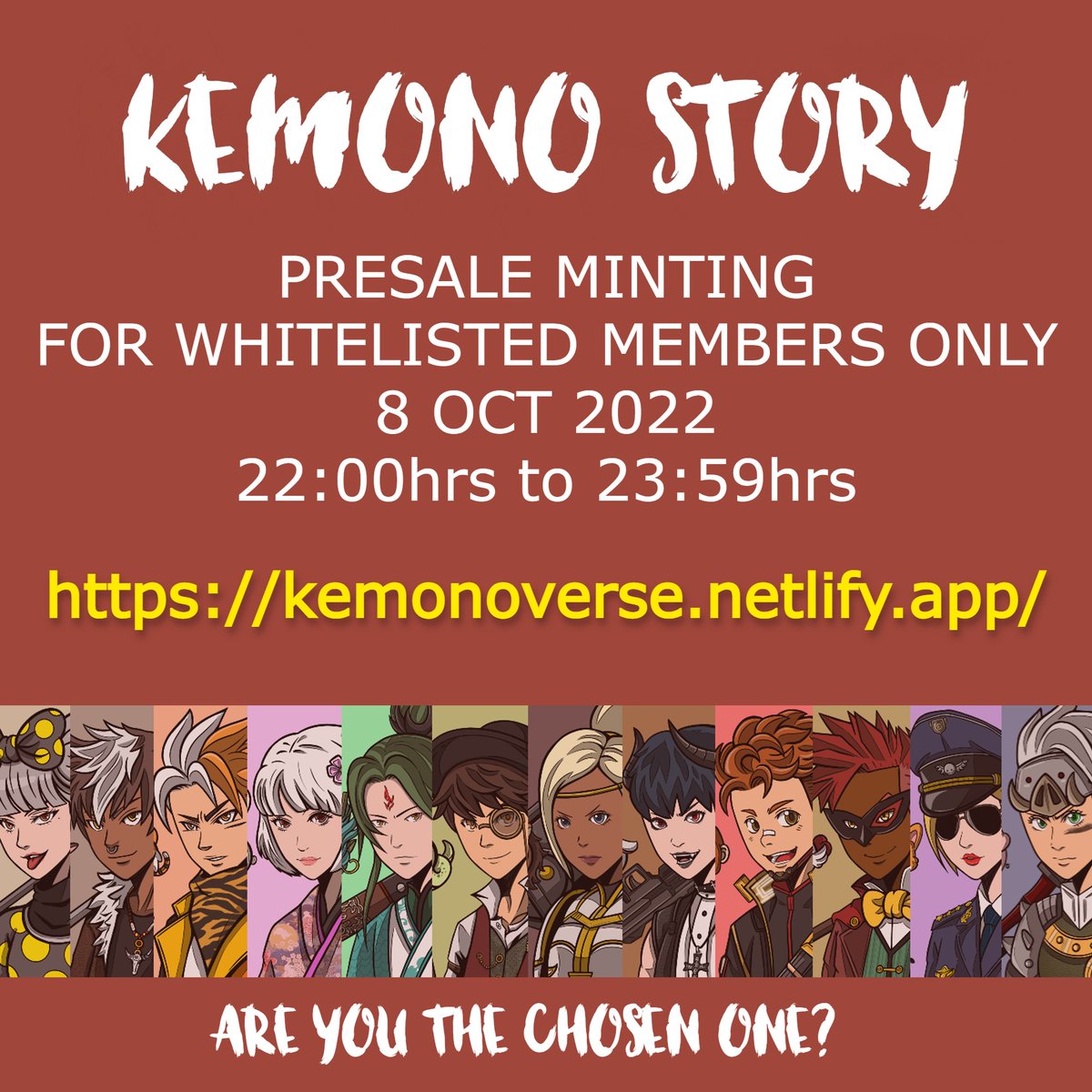 kemonoverse.netlify.app

#kemonoverse #kemonostory #majinstudios #NFTs #NFTartwork #NFTProjects #NFTpromotion #NFTsale #PlayToEarn #nftgames #presale #hype