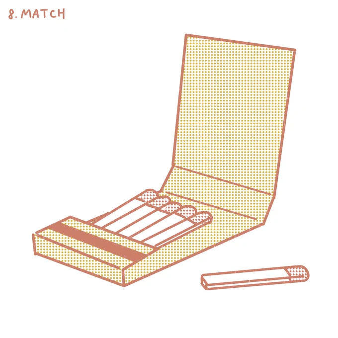 マッチこのタイプも好き#inktober #inktober2022 #match #インクトーバー 