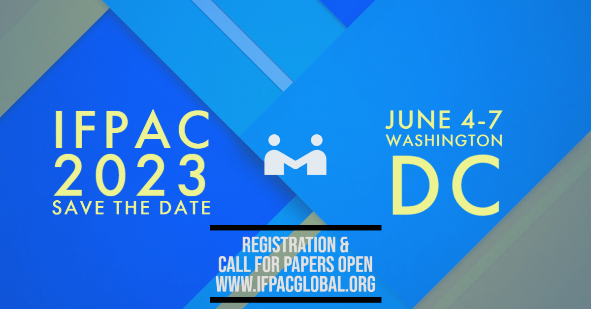 IFPAC 2023 Dates Announced! Mark Your Calendars. Call for Papers &amp; Advanced Registration are Open. We can’t wait to see you in June 2023! IFPACglobal.org #IFPACglobal #WashingtonDC #pharmamanufacturing #biotechnology #processanalyticaltechnologies