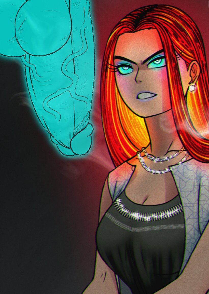 Not amused about spotting a random ghost dick, it seems~