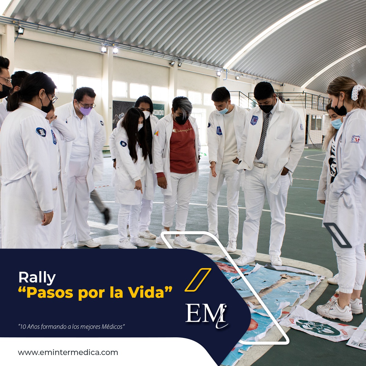 EMIntermedica's tweet photo. Dentro del marco de La Semana de la Donación y Trasplante 2022 del IMSS, alumnos de EMI acudieron al Rally "Pasos por la Vida" con el objetivo de fortalecer los conocimientos y generar sensibilización en los participantes. #SomosEMI https://t.co/grBKGd8L6i
