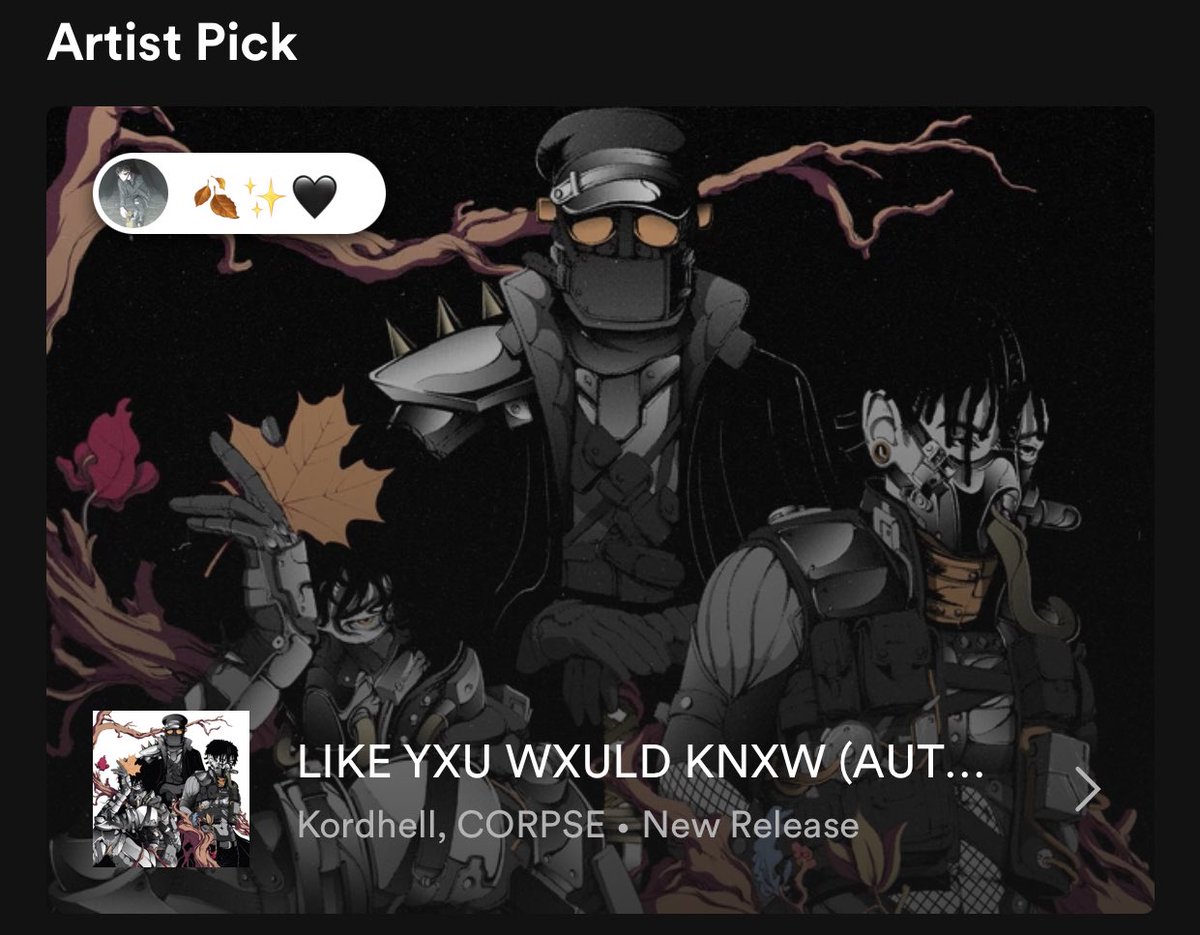 Corpse Husband Updates🍁 on Twitter "CORPSE changed his artist pick on