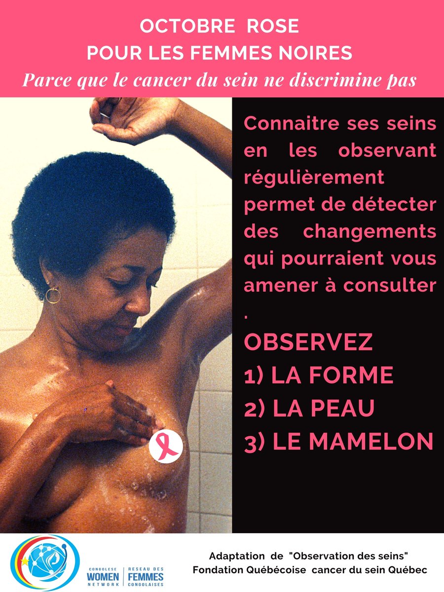 CongoleseWomen1's tweet photo. Toutes les femmes devraient connaître l’aspect normal de leurs seins-forme, peau et mamelon #BreastCancerAwarenessMonth #PinkOctober @CancerseinQC @societeducancer @FondationBomoko @Sharufa_ @DrKayumba @uicc @MinSanteRDC https://t.co/7L4OwPfYn5