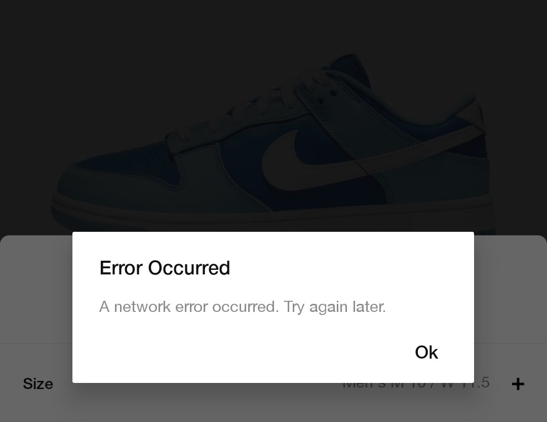 beakhams's tweet photo. @nikestore Nike really needs to do something about the bot problem. Every drop instigates what is essentially a DDoS attack until resellers with their proxies wipe out stock. https://t.co/jbsk45j0h6