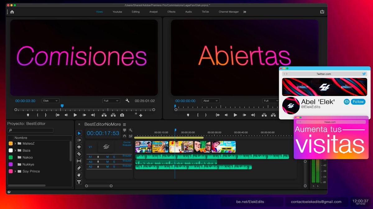 ElekEdits's tweet photo. Si eres un Creador de Contenido , una empresa o una organización…

Cuyo contenido audiovisual requiere de mejora. 

Puedes contar conmigo, cuento con habilidades en:

• Premiere Pro
• After Effects

Si quieres conocer mis servicios , puedes contactarme por privado 📨 https://t.co/4flabU8yIQ