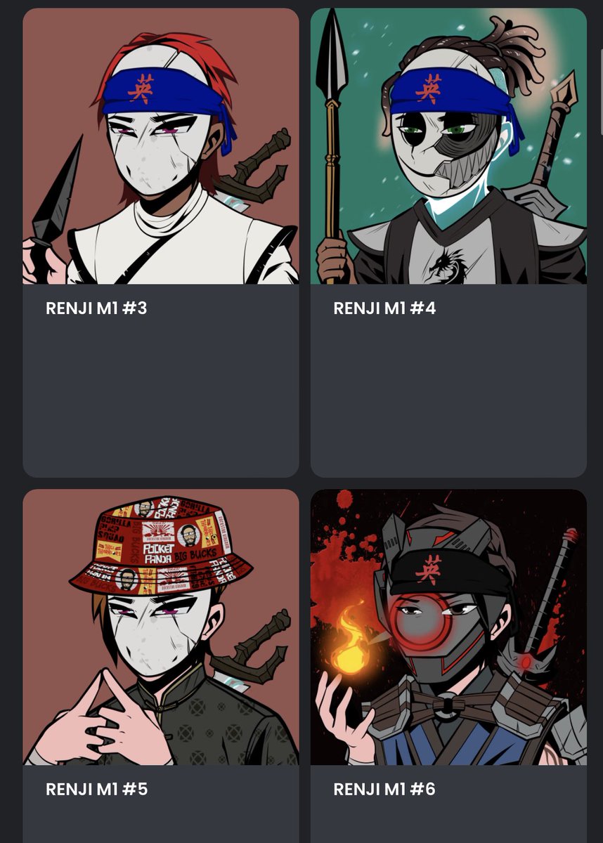 RenjiNFT's tweet photo. The Clan Grows! And this is only the beginning! Multiverse 1 out of 10 minting now. Each Multiverse will be different art variations but all are the Lone Ninja Renji. #Multiverse1 #RenjiNFT #NFT #NFT #Underdog https://t.co/YOx0dnXin9