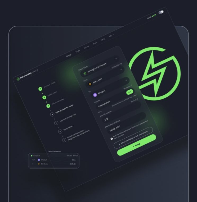 bkbnvds's tweet image. #iSHND ✅

Crosschain and deflationary token with a stable organic growth. You can buy it on @QuickswapDEX and @Uniswap 🔥

📍Bridge-compatible w/ #BNB , #ETH, #TRX, #MATIC
📍Circulating supply (11M)
📍NFT +MINT 
📍Marketplace
📍DEX - SWAP - STAKING
@shndofficial