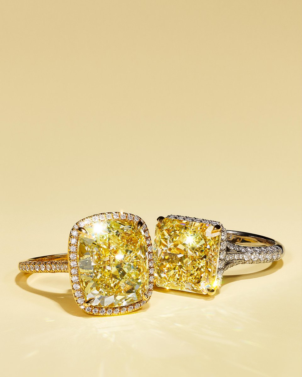 TiffanyAndCo's tweet photo. Tiffany has a long-standing history of cutting the world's most exceptional stones, including yellow diamonds. Our legacy began with the purchase of the legendary Tiffany Diamond in 1878 and continues to this day. Discover more: https://t.co/jqUEc6lj7Q #TiffanyHighJewelry https://t.co/KoGHeg25nI