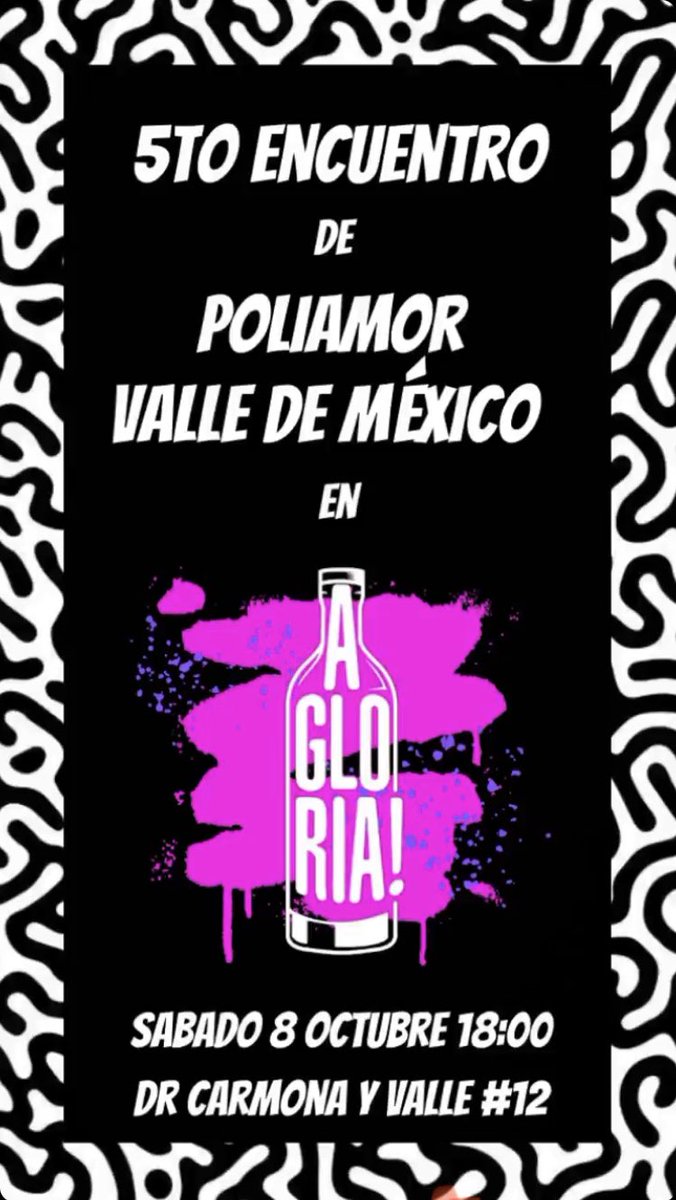 AGloria_cdmx's tweet photo. Es hoy! Es hoy! 
Les esperamos a partir de las 6:00 pm 

#Poliamor #pulQUEERía #pulqueria #lgbtiq #mezcal #pulque #mezcaleria #agloria https://t.co/ZAqDRxB1UZ