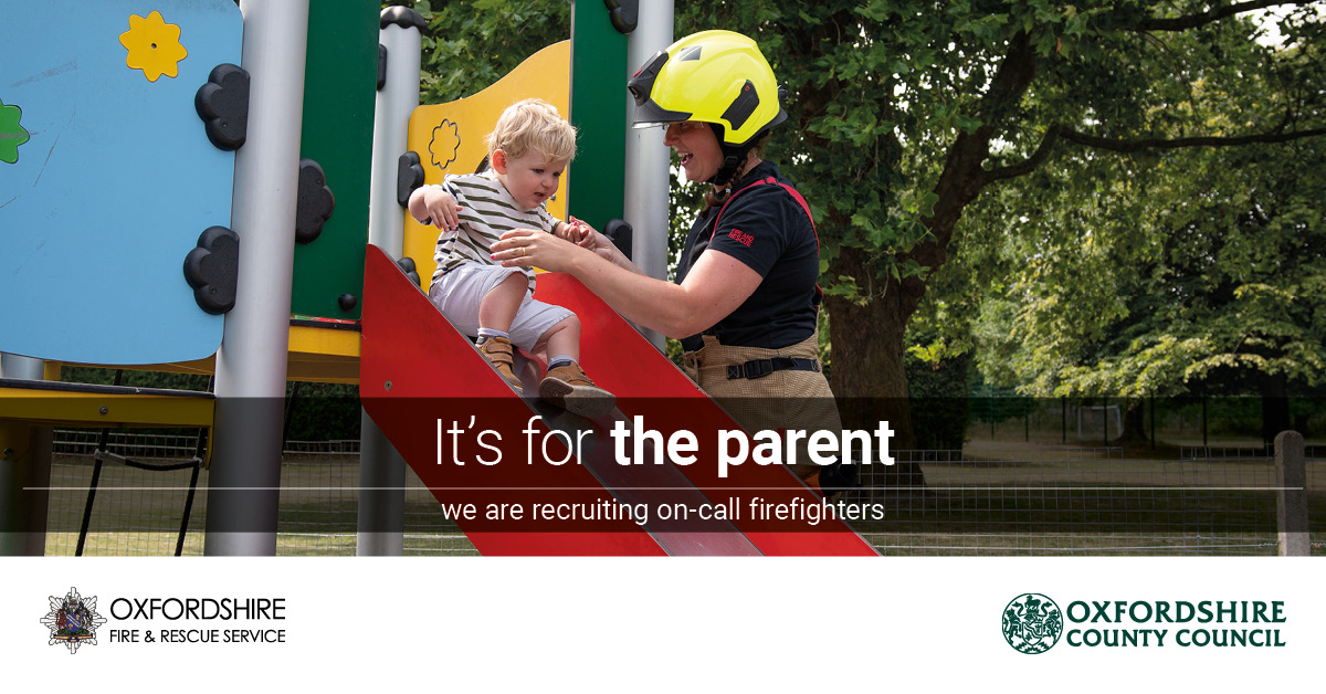 It's time for you to embark on a new challenge and learn new skills when you train to be an on-call firefighter. 

We are recruiting now, at a station near to you for team players, parents and you

Your journey starts here: 
oxfordshire.gov.uk/oncallfirefigh… 

#Strengthindiversity