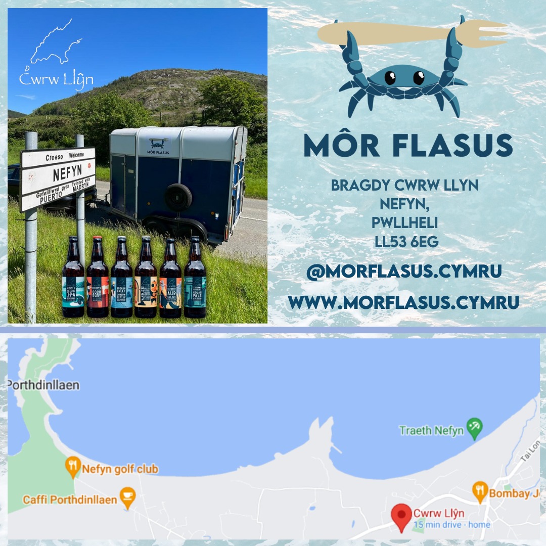 🌊 Mae <a href="/morflasus_cymru/">Môr Flasus</a> ar ei fordd I <a href="/cwrwllyn/">Cwrw Llŷn</a> Fe welwn ni chi yno 👋

🌊 <a href="/morflasus_cymru/">Môr Flasus</a> is on it's way too <a href="/cwrwllyn/">Cwrw Llŷn</a> We'll see you there 👋