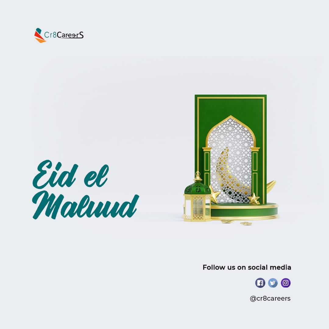 cr8careers's tweet photo. Warmest wishes to you and your loved ones on this day. May your hearts be filled with lots of joy, peace, and good health. Happy Eid-El-Maulud From: #cr8careers

#eidelmalud #holidays #holiday https://t.co/ZaWzCg3K0T
