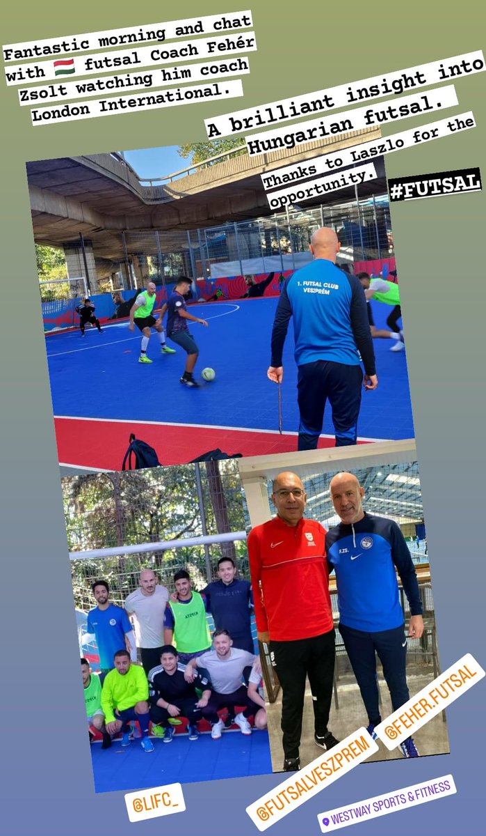 Brilliant morning watching top Hungarian futsal coach, Fehèr Zsolt deliver a session for <a href="/LIFC_futsal/">London International Futsal Club</a> (Thanks!). Fantastic detail. Privileged to see this close up, get time with him after to talk futsal &amp; hear some great stories &amp; share some amazing footage. 👍🏼
#Blessed #futsal