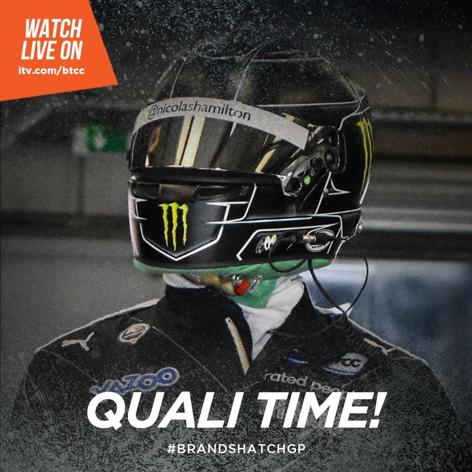 safuuracing's tweet photo. It's β¨ Showtime β¨ Quali, let's go! Watch all of the action online β‘οΈ https://t.co/fyqQ5r72rl #SRT #SafuuRacing #TeamSafuu #BTCC #Nicolas28 #Aron40 #BrandsHatchGP @nicolashamilton @AronTaylorSmith @TeamHardRacing https://t.co/xEvAcqsCoc