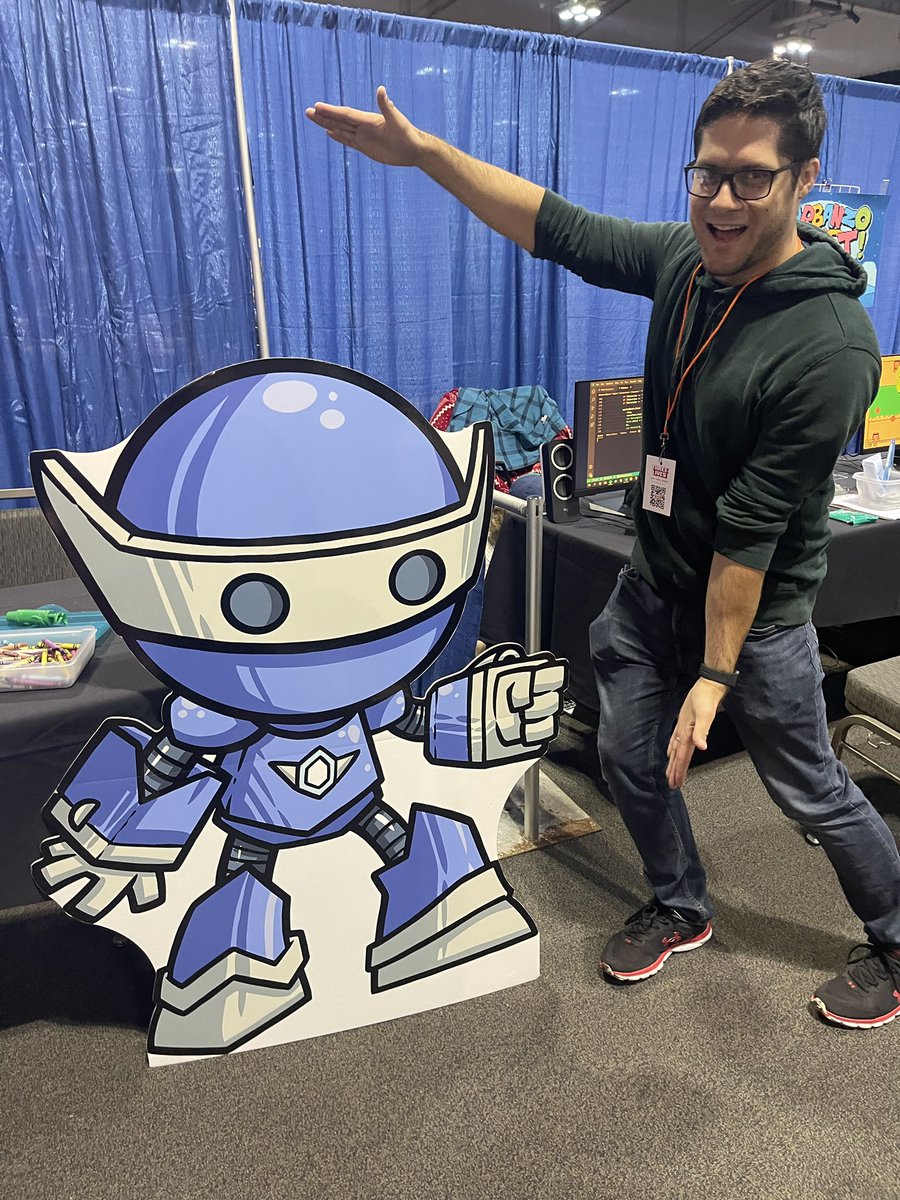 NonageGames's tweet photo. Come get your picture with ShockBot at @RetroGameCon! 😊
#retrogamecon #retrogamecon2022 #nonagegames #powerbotsbuilders #powerbots #indiedev #indiegames #indiegamedev https://t.co/146NAH7w5I