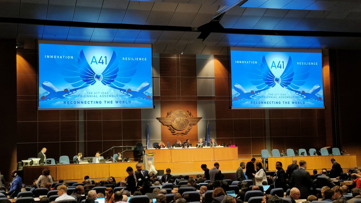ehang's tweet photo. #A41 We are glad to have the CAAC delegation to the @icao Assembly visit #EHang’s booth. Many thanks to CAAC delegates for their support and confidence in the #EH216-S airworthiness certification. 

Congratulations to #ICAO on adopting the #NetZero 2050 global aspirational goal! https://t.co/LsrItzNISw