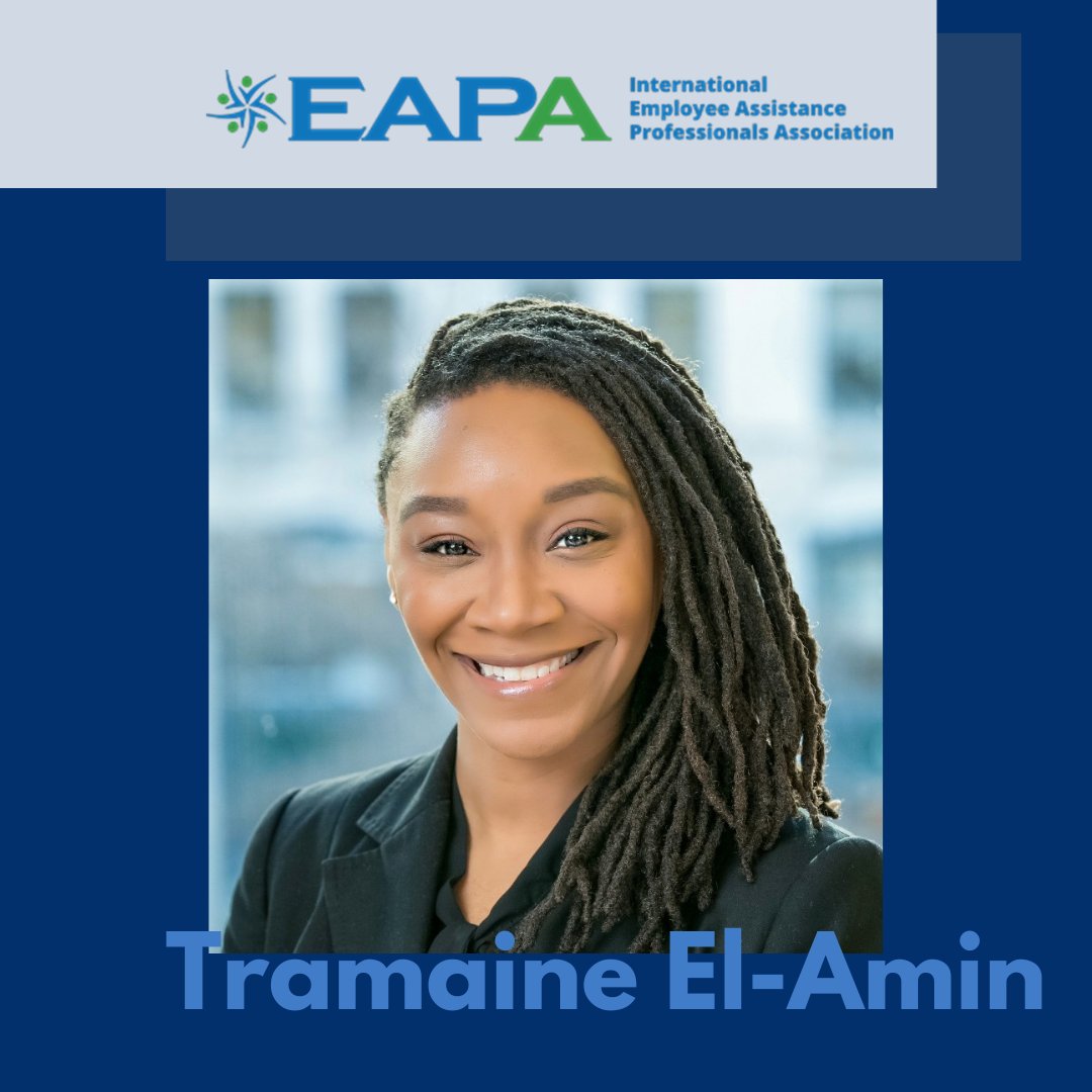 EAPA's tweet photo. What a dynamic talk by #EAPA2022 Plenary Speaker, Tramaine El-Amin!  96% of CEOs believe they adequately address mental health for employees, yet only 69% of employees agree.  #CEAPs can help bridge the gap! https://t.co/yB1qoBRJLH