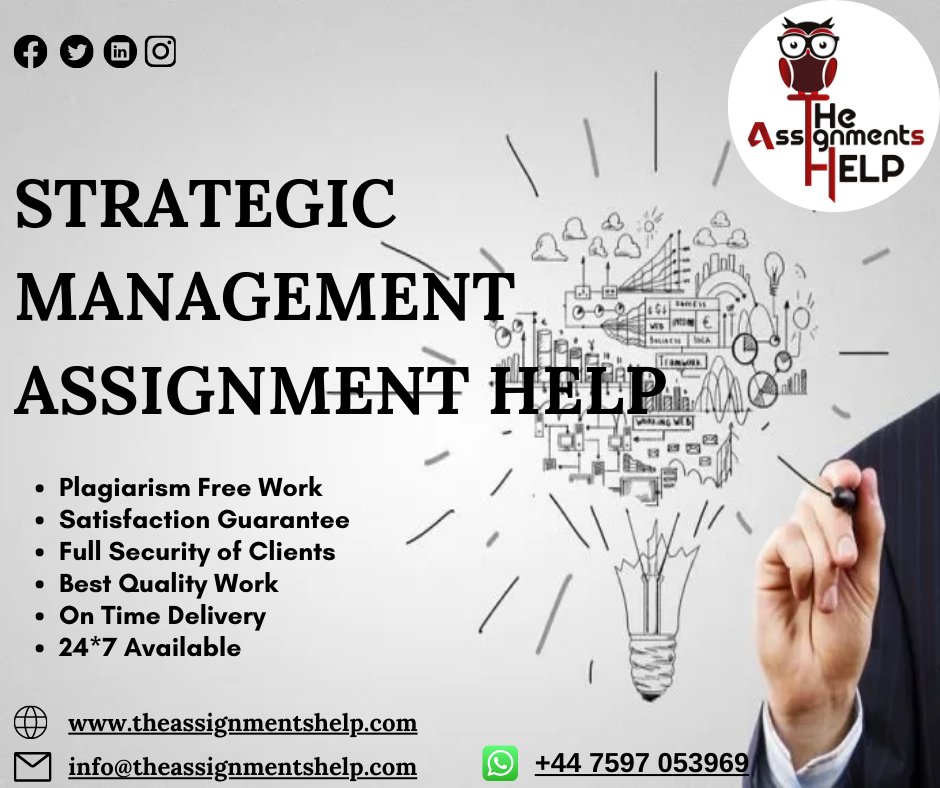 tasignmentshelp's tweet image. Be confident! Because you choose our Strategic Management Assignment Help services. 
Order  Now:
#strategicmanagement
#strategicmanagementassignmenthelp #onlinestrategicmanagementassignmenthelp  #strategicmarketingassignmenthelp #assignmenthelp #theassignmentshelp