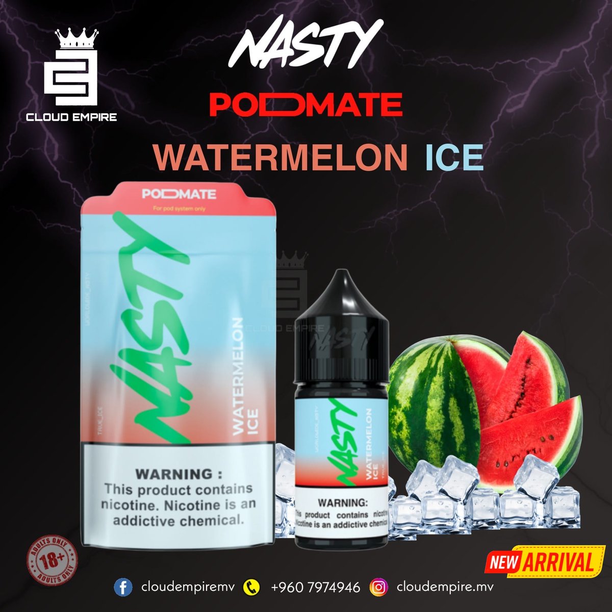 𝙉𝘼𝙎𝙏𝙔
PODMATE
𝗪𝗔𝗧𝗘𝗥𝗠𝗘𝗟𝗢𝗡 𝗜𝗖𝗘
ᴀᴠᴀɪʟᴀʙʟᴇ 😍
𝗣𝗿𝗶𝗰𝗲: 𝗠𝗩𝗥 350/-
30𝗠𝗟
𝗖𝗔𝗟𝗟 𝗢𝗥 𝗩𝗜𝗕𝗘𝗥: 7974946
𝗰𝗹𝗼𝘂𝗱𝗲𝗺𝗽𝗶𝗿𝗲.𝗺𝘃.  instagram.com/invites/contac…
facebook.com/cloudempiremv/
JOIN OUR COMMUNITY: 𝗖𝗟𝗢𝗨𝗗 𝗘𝗠𝗣𝗜𝗥𝗘 
invite.viber.com/?g2=AQB74a7F7x…