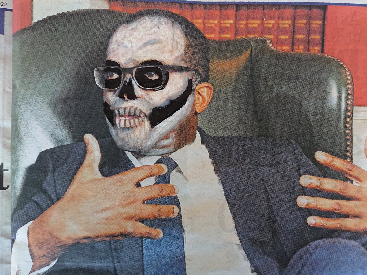 Kwasi Religion
#Voodoo #economics

Newspaper and ink and branched out with a bit of pencil too. 
Were still on a shadow ban for being knobs so hardly anyone will see this on Insta sonsofincoherence
#kwasikwarteng
#modernart
#londonartgallery
#artbrut
#outsiderart
#postbullshitart