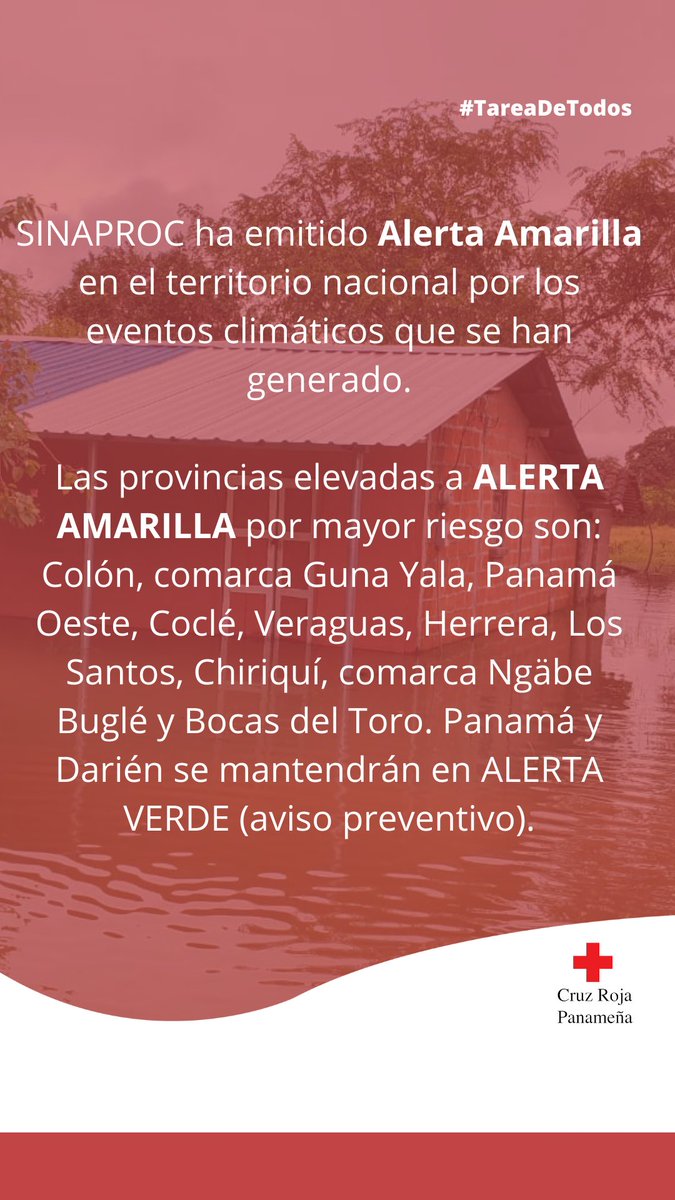 Alerta Amarilla | Recuerden mantener las medidas de prevención necesarias. Nuestro <a href="/CDSocorristas/">Cuerpo de Socorristas</a> se encuentra preparado para cualquier tipo de intervención. #TareaDeTodos.