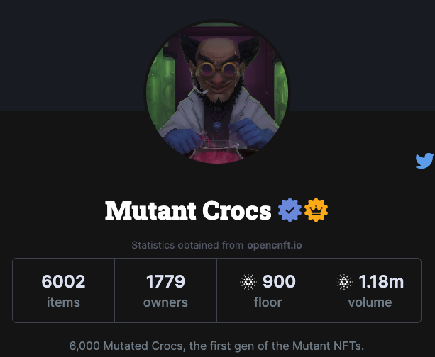 ConfusedDegen's tweet image. @MutantNFTs 🥳 Well Deserved !!

Mutants will soon be the top 10 #CNFTs and will stay there till the eternity 

We are an inclusive group and long way to go, jump in our discord and ask us all the difficult questions 

20 toads under | 1k 6 crocs under 1k | 16 Mice Under 1k