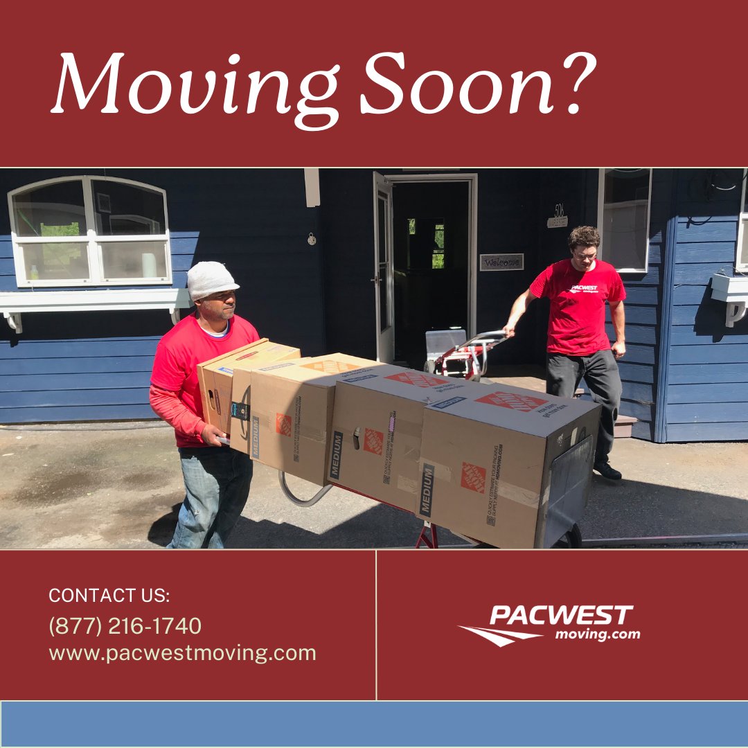 Whether you are moving your house or your business, PacWest provides premier moving solutions to help you with your most challenging relocation and storage needs.

Call us today to book your upcoming move!

☎️ 877-216-1740
🌐 pacwestmoving.com