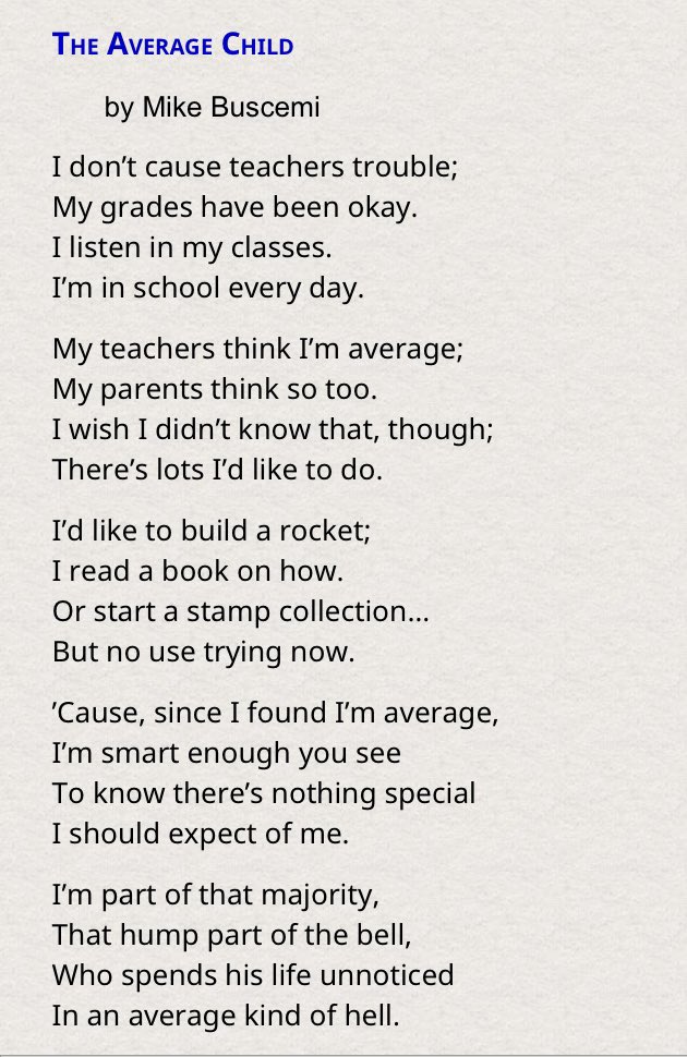 Ej99King's tweet photo. @MichaelRosenYes He spoke at a conference I recently attended. He recited this poem so beautifully; it really touched me. https://t.co/NqypUdF7tA